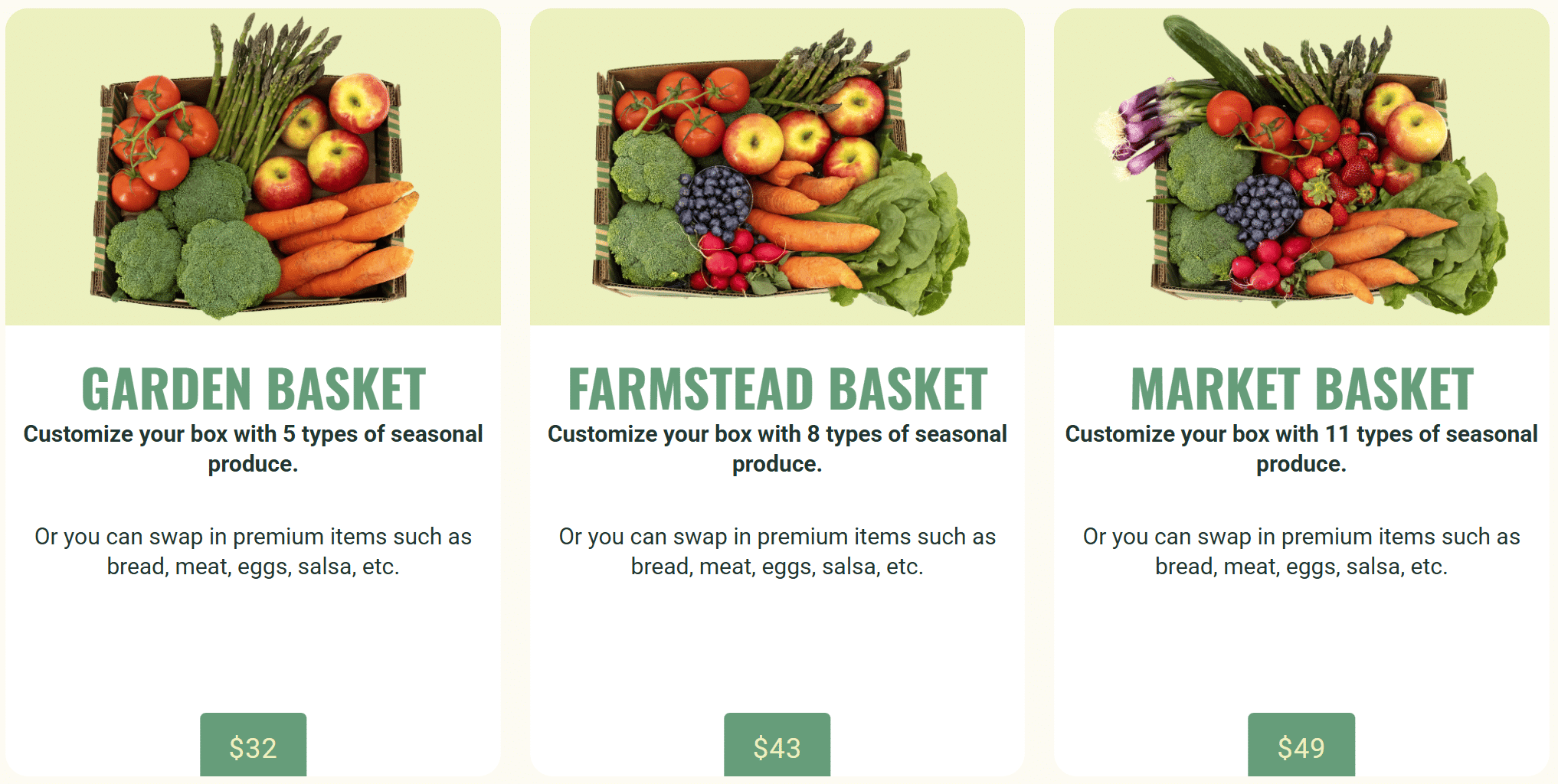 Baskets and Prices 2026